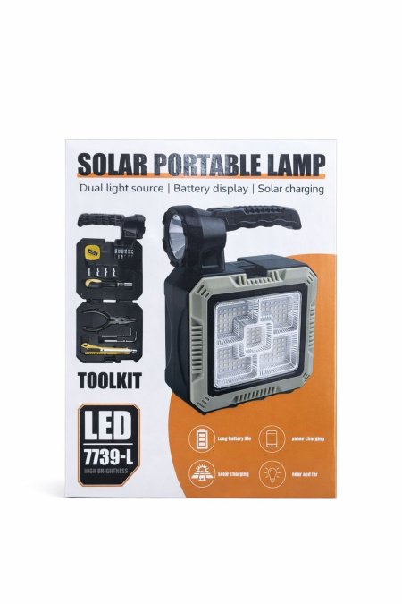 Solar Portable Lamp LED 7739-L – مصباح شمسي محمول مع عدة أدوات